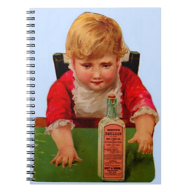 Cuaderno Tarjeta de comercio victoriana: Aceite de Castor d (Frente)