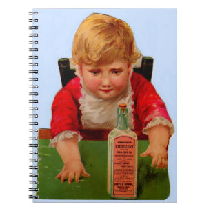 Cuaderno Tarjeta de comercio victoriana: Aceite de castor e