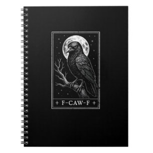 Cuaderno Tarjeta de Cuervo F-Caw-F Divertida Parte Trasera