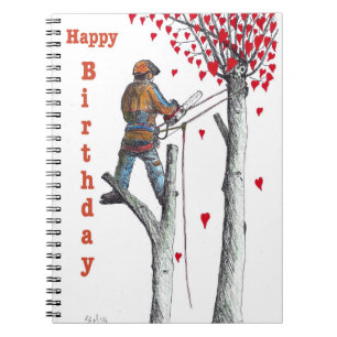 Cuaderno Tarjeta de cumpleaños de arborisco cirujano árbol