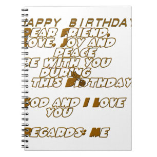 Cuaderno Tarjeta de cumpleaños para un amigo cristiano