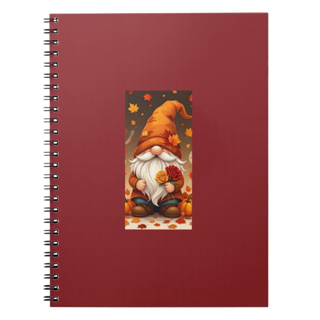 Cuaderno tarjeta de felicitaciones de halloween y otoño (Frente)