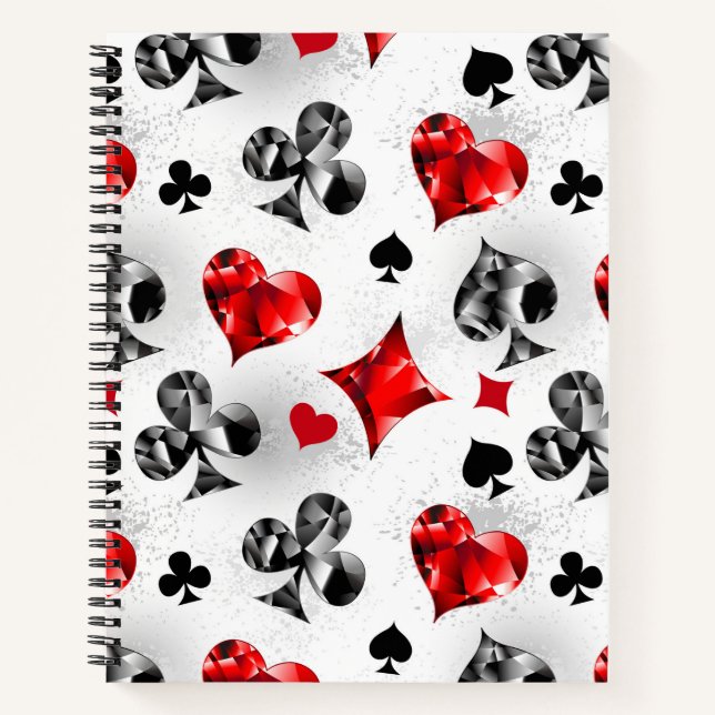 Cuaderno Tarjeta de juego de jugador de póquer se adapta a  (Anverso)