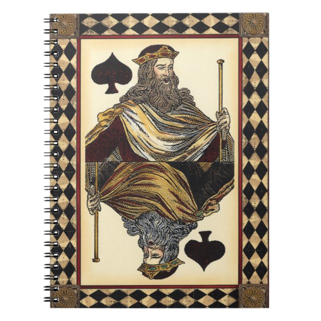 Cuaderno Tarjeta de juego King of Spades por Vision Studio (Frente)