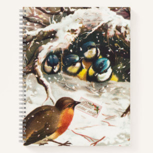 Cuaderno Tarjeta de Navidad de la era Victoriana antigua, p