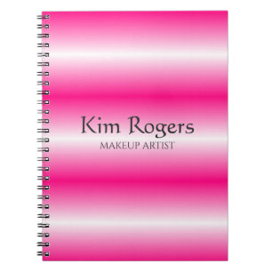 Cuaderno Tarjeta de presentación rosa simple y brillante
