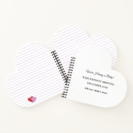 Cuaderno Tarjeta de revelación de bebé personalizado