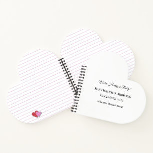 Cuaderno Tarjeta de revelación de bebé personalizado