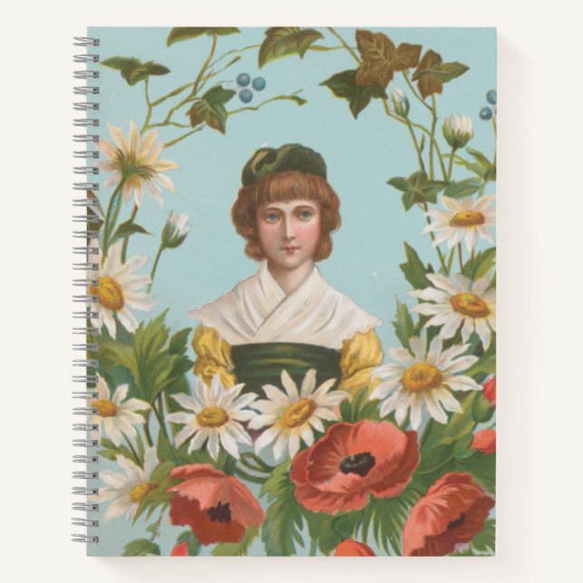 Cuaderno Tarjeta de San Valentín alemana retro kitsch, 1884 (Anverso)