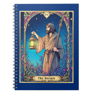 Cuaderno Tarjeta de Tarot Art Nouveau, El Ermitaño