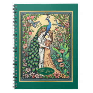 Cuaderno Tarjeta de Tarot Art Nouveau, Los Amantes