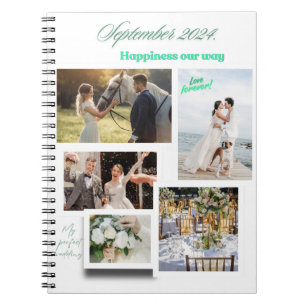 Cuaderno Tarjeta de visión de Boda feliz para portátiles