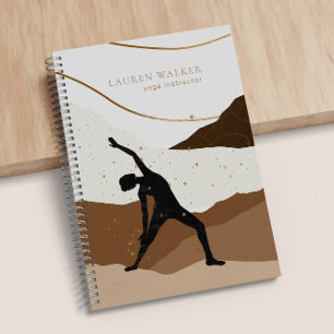 Cuaderno Tarjeta de visita Bohemian Earth Tones Yoga Studio