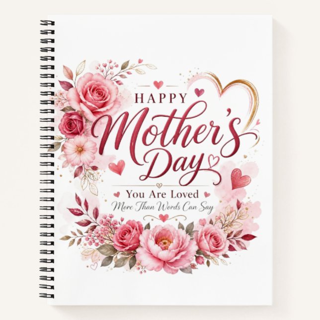 Cuaderno Tarjeta del Día de la Madre (Anverso)