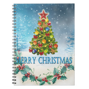Cuaderno Tarjeta navideña Merry