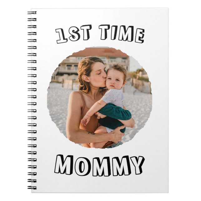 Cuaderno Tarjeta personalizada para mamá primeriza (Frente)