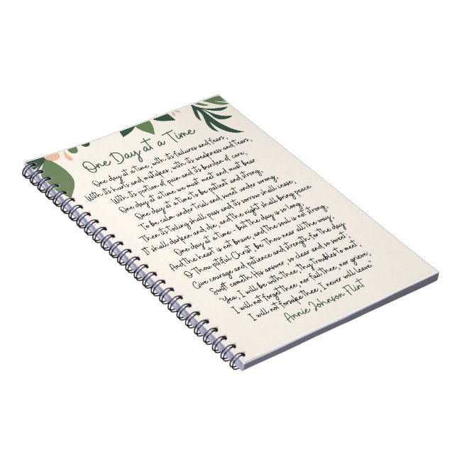 Cuaderno Tarjeta postal de Annie Johnson Flint 'Un día a la (Lado Derecho)
