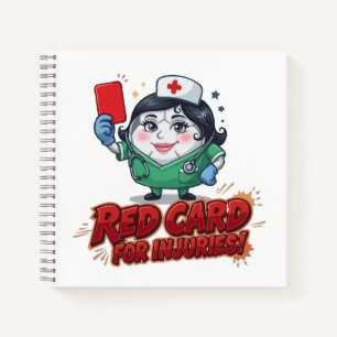 Cuaderno Tarjeta Roja para Lesiones de Fútbol Dibujo Médico