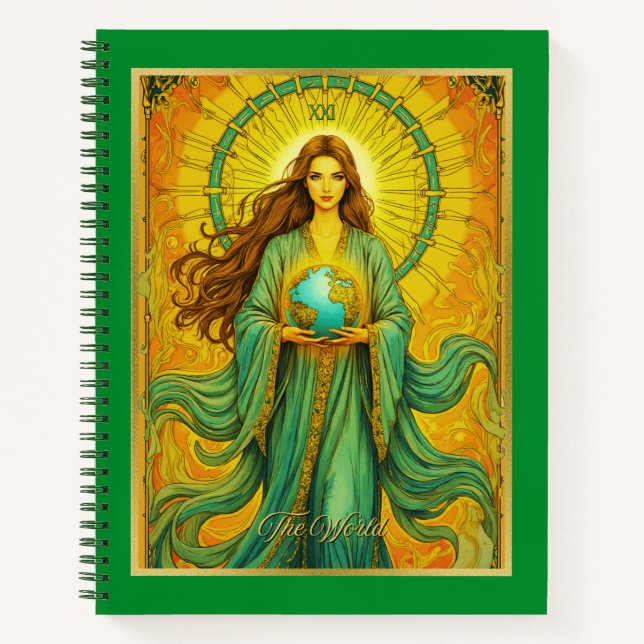 Cuaderno Tarjeta Tarot de Art Nouveau para el World Journal (Anverso)
