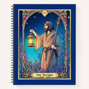 Cuaderno Tarjeta Tarot de Art Nouveau, The Hermit Journal