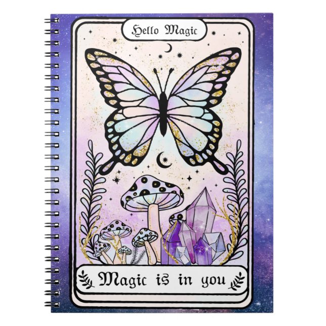 Cuaderno Tarjeta Tarot de brujería espiritual (Frente)