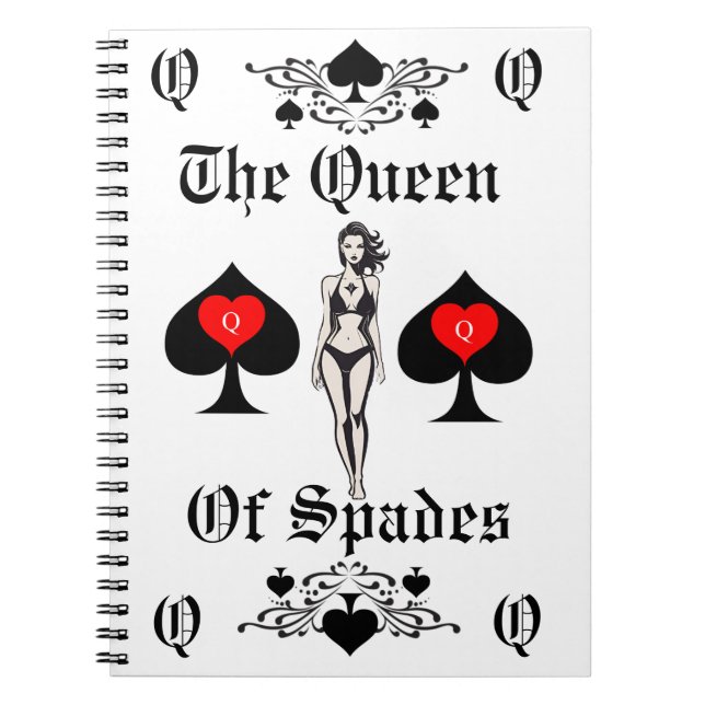 Cuaderno Tarjeta Tarot Thunder_Cove Reina de espadas (Frente)