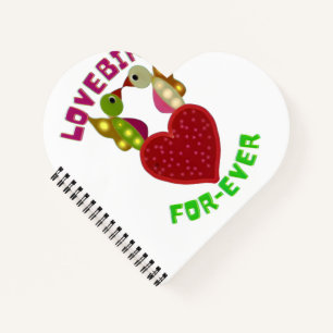 Cuaderno Tarjetas Clásicas de Juego Corazón de Lovebirds Pe