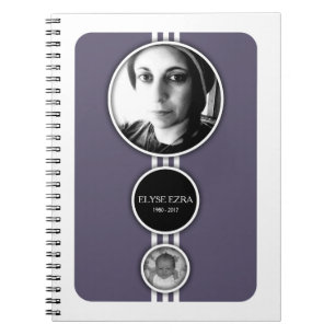 Cuaderno tarjetas conmemorativas de elipses púrpuras