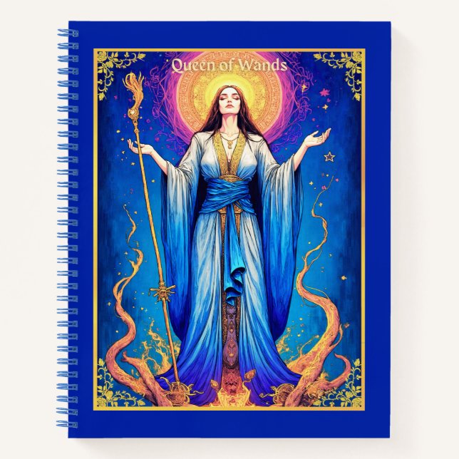 Cuaderno Tarot Card, Queen of Wands Journal (Anverso)