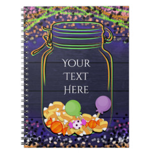 Cuaderno Tarro de Mason de Dulces de Halloween Fiesta Brill