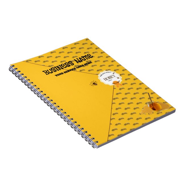 Cuaderno Tarro de Miel Abeja de Miel Panal de Abejas Colmen (Lado Derecho)