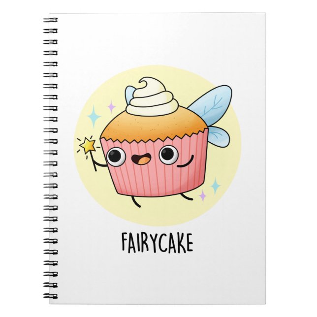 Cuaderno Tarta De Hadas Chiste De Cupcake  (Frente)