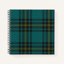 Cuaderno Tartán azul-verde de doble cara