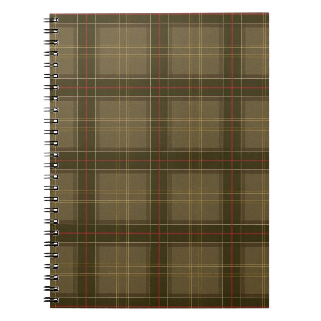 Cuaderno Tartan Clásico en Tabaco (Frente)