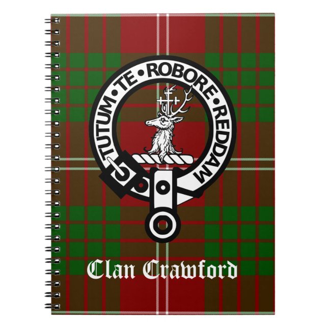 Cuaderno Tartan del blasón del clan Crawford (Frente)
