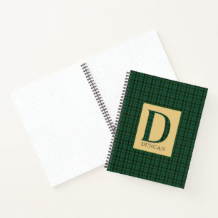 Cuaderno Tartan Duncan Monograma D 