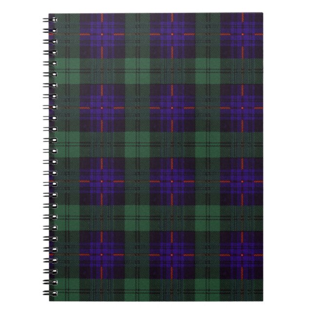 Cuaderno Tartán escocés de la falda escocesa de la tela (Frente)