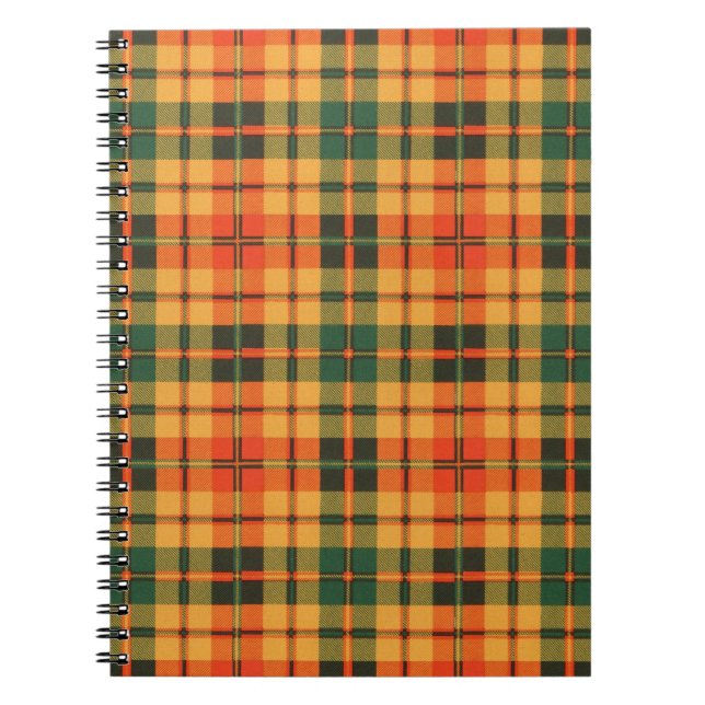 Cuaderno Tartán escocés de la falda escocesa de la tela (Frente)