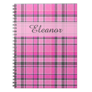 Cuaderno Tartán gris rosado