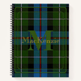 Cuaderno Tartan Monograma de la Elegante Clan MacKenzie