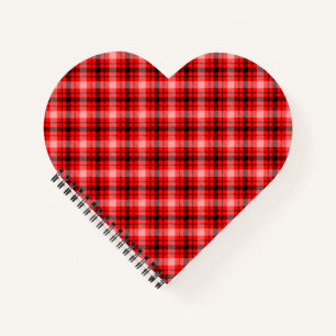 Cuaderno Tartán negro rojo tartán tachado patrón-24899