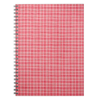 Cuaderno Tartán retro de plante rojo: patrón sin costura.
