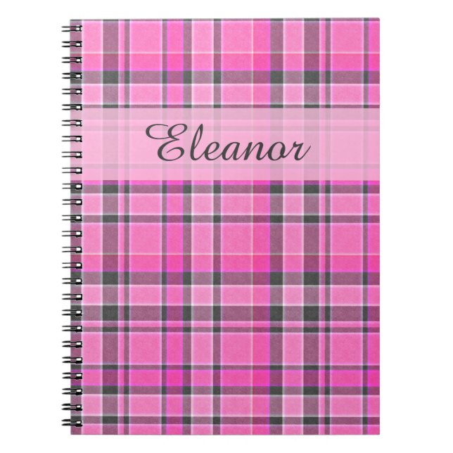 Cuaderno Tartán rosa graso (Frente)