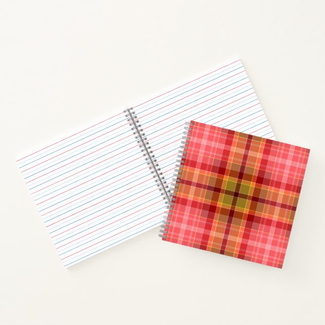 Cuaderno Tartan Rosa Naranja (Interior)