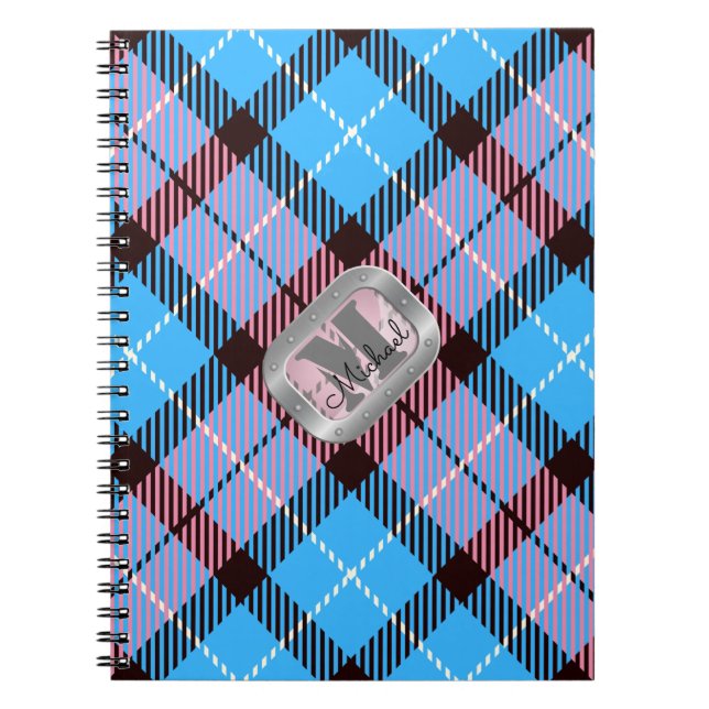 Cuaderno Tartán Tartán Tartán Monograma metálico (Frente)