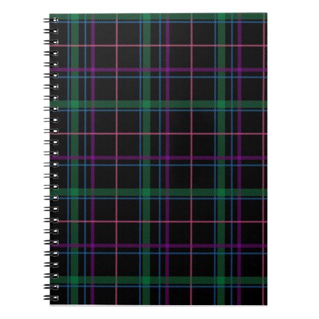 Cuaderno Tartán verde morado inteligente (Frente)