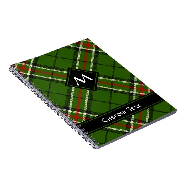 Cuaderno Tartán verde, negro, rojo y blanco (Lado Derecho)