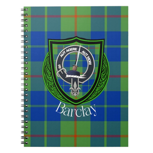 Cuaderno Tartan y Cresta del Clan Escocés Barclay (Frente)
