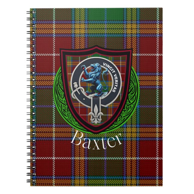 Cuaderno Tartan y Cresta del Clan Escocés Baxter (Frente)