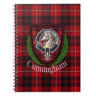 Cuaderno Tartan y Cresta del Clan Escocés Cunningham